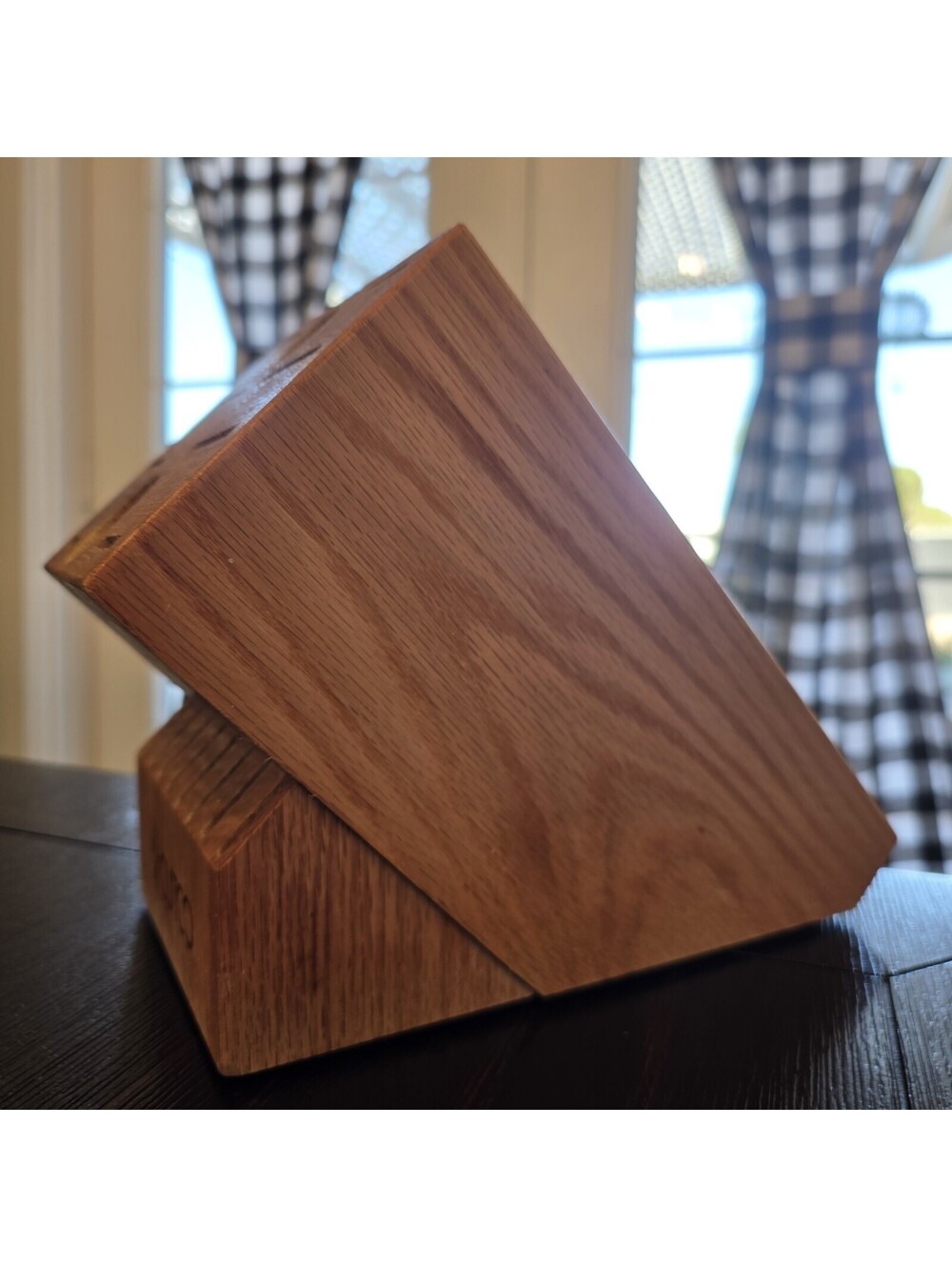 Cutco Wooden Knife Block 18 Slot 2 Hole Kitchen Knife Storage Holder Made In USA - Picture 2 of 15